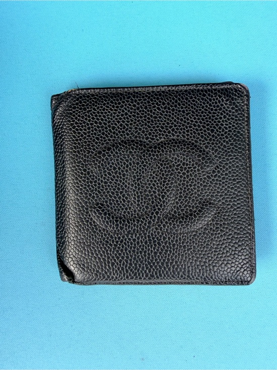CHANEL Other - CHANEL Rare vintage Black Pebbled Leather Men's wallet  AUTHENTIC